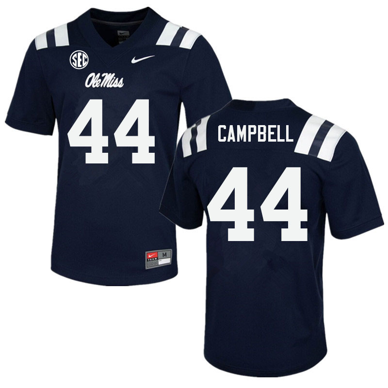 Chance Campbell Ole Miss Rebels NCAA Men's Navy #44 Stitched Limited College Football Jersey XTZ3758JV